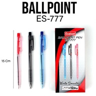 [1 Dozen/ 12 Pcs] Echelon ES-777 Black 0.5mm Ballpoint Pen