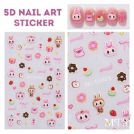 【SG Instock】Labubu 5D Nail Art Nail Sticker Manicure Sticker