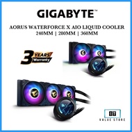 Gigabyte AORUS WATERFORCE X AIO Liquid Cooler ( 240MM | 280MM | 360MM -  with LCD display)