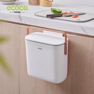 ถังขยะสำหรับครัวติดผนัง Ecoco พร้อมฝาปิดสำหรับห้องอาบน้ำห้องนั่งเล่นในบ้าน