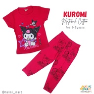 (2Y-7Y) Baju Budak Murah Baju Kuromi Budak Kids pajamas Boy Girl Baju Tidur Budak Perempuan Baju Kur