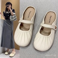 Low Price French style closed-toe mules for women summer outdoor wear2025New style slip-on soft sole