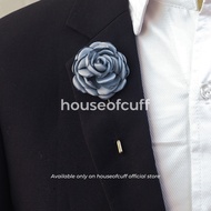 Houseofcuff Corsage Lapel In Dusty Blue Flower Corsage