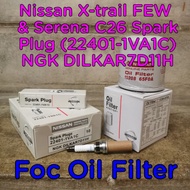 Nissan X-trail T32 & Serena C26 Spark Plug (22401-1VA1C) ILKAR7G7 Foc Oil Filter
