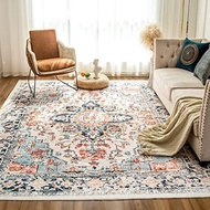 VK VK·LIVING 5x7 Area Rug Washable Rugs For Living Room Rug Vintage Design Boho 5x7 Rug With Non Sli