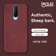 Lenuo Sheepskin Leather Shockproof Case For OPPO R17 Pro R9s R11s Plus R15X Luxury Matte Back Cover