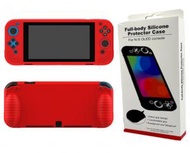 Others - Switch OLED矽膠套OLED一體保護殼/防塵套-紅色（裸裝)+彩盒包裝