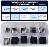 48pcs 6 Values Integrated Circuit chip Assortment Kit 74LS02 74LS00 Low Power Schottky Logic IC Sing