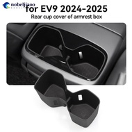 NOBELJIAOO Car Interior Armrest Storage Rear TPE Cup Holder Tray Box Organizer for Kia EV9 2024-2025