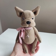 法國鬥牛犬 玩具狗 Artist toy French Bulldog, Toy Stuffed puppy, Jointed doll, Plush toy