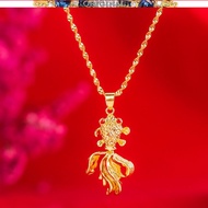 European 916 gold necklace female 916 gold jewelry authentic 916 gold pendant net red in stock