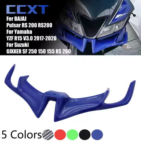 For Yamaha YZF R15 V3.0 2017-2020 For BAJAJ Pulsar RS 200 RS200 Front Fairing Winglet Wing Cover Tri