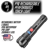 Smilingshark X72 Protable led Flashlight Zoomable Torchlight 5 Modes USB Rechargeable Torch light Wa