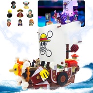 One Piece Anime Thousand Sunny Ship Building Blocks, Featuring 9 Action Figures Compatible with lego