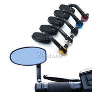Motorcycle 7/8" Handle Bar End Rearview Mirrors For BMW K R S 75 80 100 1100 1200 1300 1600/Honda CB