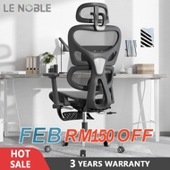 LENOBLE K80 Office Chair Ergonomic Chair Gaming Chair Adjustable Kerusi Pejabat  - 3 Years Official 