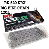 Genuine RK 520 KRX Chain RX-Ring Chain 120L RK Takasago Chain Big Bike Motor Besar Below 750cc sport