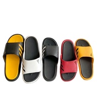 [Hoàn Tiền 15%]Dép nam  Dép quai ngang nam thời trang không thấm nước dáng thể thao phối 3 sọc kẻ si