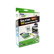 Steve & Leif Seal N Lock Flat Vacuum Travel Organizer Clothes Storage Bag (Extra Large) (2 Pieces)