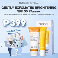 【Box tearing activity】SKINEVER Salicylic Refreshing Scrub Cleanser Vitamin C Brightening Sunscreen