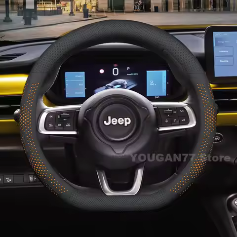 Leather Car Steering Wheel Cover For Jeep Avenger 2024 2025 Auto Steering Wheel Jeep Avenger Accesso