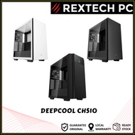 REXTECH DEEPCOOL CH510 Mid Tower TG PC Case [BLACK / WHITE] Minimalistic ATX Chassis