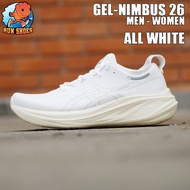 [ช & ญ] Asics รุ่น GEL Nimbus 26 1011B794 101 สี ขาวล้วน PureGEL FFBlast+ เบานุ่มสุด ขายแต่ของเเท้เท
