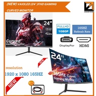 (NEW)VAIOLED  24'inch Curved Gaming Monitor 165hz  (1920X1080) PS4/PS5/Xbox HDMI+DP LED Lcd Monitor