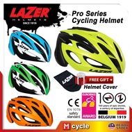 LAZER O2 Pro Series Road MTB Cycling Helmet Belgium Size M L 55-61Cm Orange Yellow Bicycle Cap
