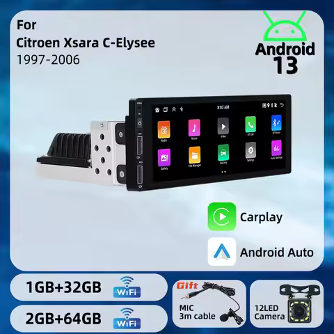 Android Car Multimedia for Citroen Xsara C-Elysee 1997-2006 GPS Navigation 6.86" 1 Din Radio Stereo 