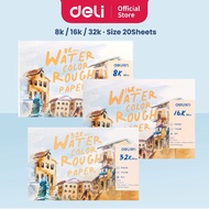 Deli Drawing Block Sketch Rough Paper Watercolor Paper Drawing Kertas Lukis 8k 16k 32k (20 Sheets)