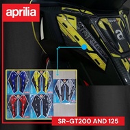 APRILIA SR-GT200 premium embossed resin wingpad Sticker