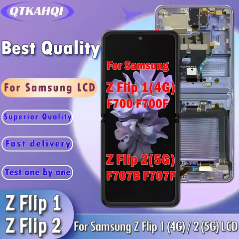 6.7" LCD For Samsung Z Flip 4G LCD F700 Display Touch Screen Replacement For Samsung Z Flip 5G LCD F