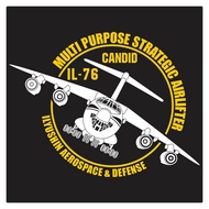 Ilyushin Il-76 Military Transport Aircraft Round Cutting Sticker