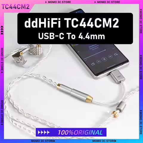 DD ddHiFi TC44CM2 USB-C to 4.4mm Hi-Res DAC & AMP Cable High-Fidelity Lossless Decoding Adapter Cabl