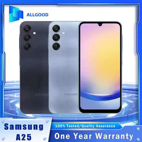Original Samsung Galaxy A25 A256U 5G Mobile Phone NFC 6.5" 6GB+128GB 50MP+8MP+2MP+13MP Exynos 1280 O
