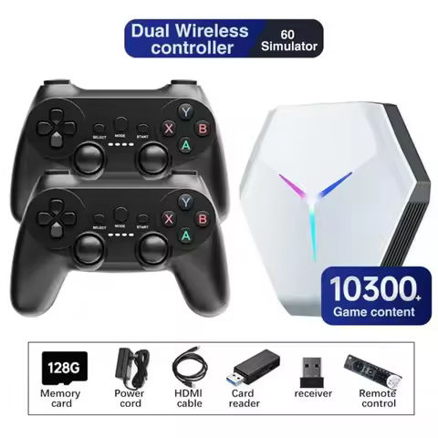 X10 Video Game Console 4k Gamestick TV BOX 5G Dual System 2.4G Wireless Gamepad PSP N64 PS1 Emulator