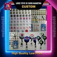GANTUNGAN YOYO ROTATING ID CARD HANGER - EXCLUSIVE 2-SIDED MATTE HOLDER (FREE LOGO)