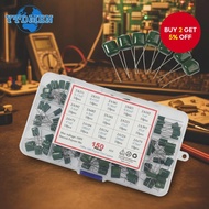 620/180/150PCS Polyester Film Capacitor Kit 100V 1nF 1.5nF 2.2nF 100nF 2A102J 2A471J 2A222J 2A392J 2