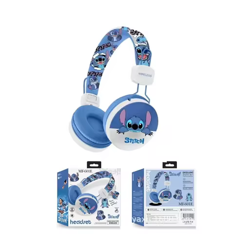 New Mickey Stitch Wireless Earphones Bluetooth Surround Sound Stereo Foldable Earphones Laptop Earph