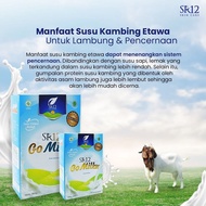 Susu kambing etawa bubuk gomilku go milku SR12 box dan saset original cokelat strawberry. rasa manis