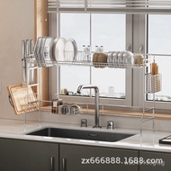 Stainless Steel304Cup Rack Kitchen Sink Above Sink Dish Drying Rack Storage Rack Bowl Dish Desktop D