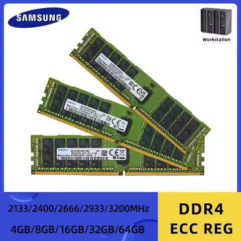 SAMSUNG Server Memory DDR4 4GB 8GB 16GB 32GB 64GB PC4 2133MHz 2400MHz 2666MHz 2933MHz 3200NHz ECC RE