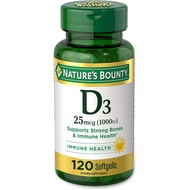 Nature's Bounty Vitamin D3 1000 100 mg Gel, 120 Kiraan