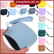[MANGO] Silicone Coin Purse Keychain Small Silicone Pouch Wired Earbud Case 10x8cm/3.94x3.15 Inches 