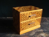 【老時光 OLD-TIME】早期二手日本寄木細工小款珠寶盒收納盒