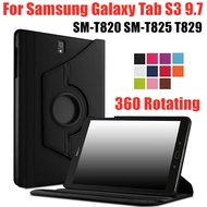 Samsung Galaxy Tab S3 9.7 SM-T820 SM-T825 T829 360 Rotating Tablet Funda Flip Cover Stand PU Leather Protective Cover