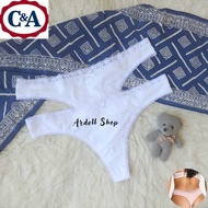 Bc C&amp;A SAMPLE GSTRING Panties Women COTTON MID WAIST Plain Lace M PRC