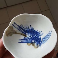 日本老青花茶碗