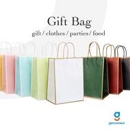 [CLEARANCE] Kraft Paper Border Design Gift Bag Christmas Xmas CNY Chinese New Year Paper/Goodie Bags